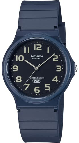 Casio Unisex Watch Classic Casual Analogue Black Blue/Black Strap