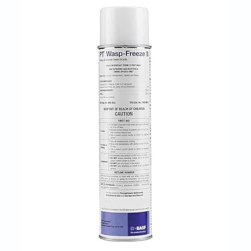 BASF PT Wasp-Freeze Insecticide for Wasp, Hornet, Yellowjacket & Spider Killer, Quick Knockdown Spray, Indoor or Outdoor Use, 14 oz. 4 Pack