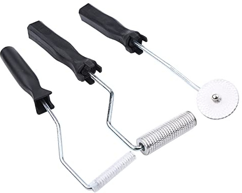Laminierwalzen,Entlüftungsroller Gfk,Glasfasermatten Und Epoxidharz Set,Rp,Fiberglas-Werkzeuge,Bubble Roller Fiberglas,Fiberglas Roller,Rullo Frangibolle 3-Teiliges Set Aluminiumlegierung Fiber