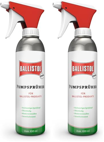 BALLISTOL Unisex – Erwachsene Pompverstuiver, 650 ml, leeg, neutral, Pumpsprüher - ml leer EU Schwarz (Packung mit 2)