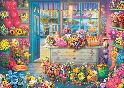 Schmidt Spiele 59764 Bunter Blumenladen, 1000 Teile Puzzle