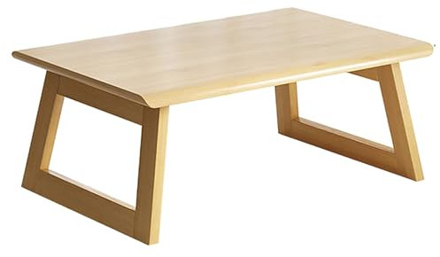 GJ Klappbarer Kleiner Tisch mit Erkerfenster, Tatami-Tisch, Balkon-Teetisch, niedriger Tisch aus Bambus im japanischen Stil, Bett-Studiertisch/Büro-Schreibtisch (Color : B, Size : 80x50x35cm)
