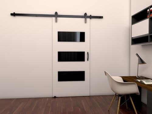 MINIO go for it - Schiebetür Komplettset LIFT E, 96 cm Breit, Schiebetüren, Wandmontage, Schiebetürsystem, Zimmertüren - Weiss Matt