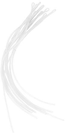 Angelschnur, Loop-Line-Verbinder, Fly-Loop-Schnur, 10 Stück, Gelb, 13,6 Kg, Angelschlaufen, Fliegenfischen-Schnurschlaufen, Angelgerät-Zubehör (Weiß 50LB)