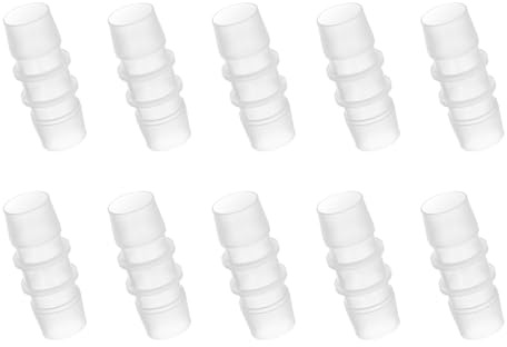PATIKIL 10pcs Conector de Manguera para Acuario, Accesorio Recto de Púas de Plástico Conexión de Manguera Empalmador Adaptador Igual de Empalme para Aire Agua Tuberías Jardín Riego, 19mm
