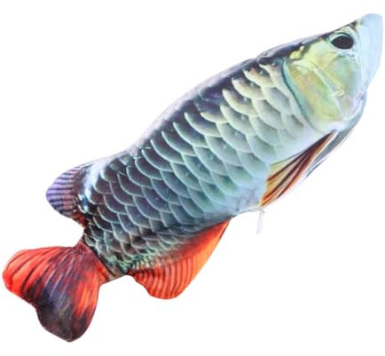 BESPORTBLE Elektronischer Springender Fisch Katzenspielzeug Mit USB-Aufladung Plüschfisch Teaser Für Kätzchen Interaktives Haustier-Spielzeug Sicheres Baumwollmaterial Zum Greifen Und
