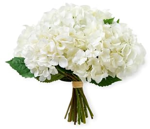 Ramo de Hortensias Color Blanco con 10 Flores TOP Ideal para Decoración