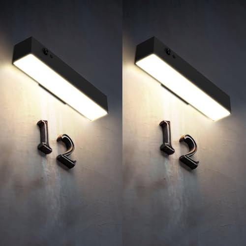 SOTTLOT Solar Wall Lights Outdoor Waterproof, 2Pcs LED Dusk to Dawn Solar Lights for House Number, 4000K 1000LM Motion Sensor Solars Outdoor Light for Patio, Porch, Address Sign