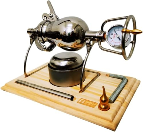 Stainless Steel Hand Crank Hot Air Popcorn Machine High Pressure Puffed Rice Maker Retro Stovetop Popcorn Cannon Perfect for Crispy Snacks and Parties(500ml)