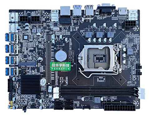 BTC Carte mère B75 CPU Miner DDR3 8 PCI-E Carte graphique LGA 1155 GPU Mining Mining avec CPU