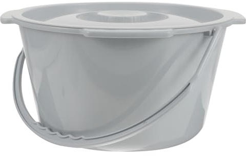 NOLITOY Orinal Portátil de Plástico con Tapa Urinario Compacto y Ligero para Adultos y Personas Mayores Cubeta Estable para Uso Cama y Viaje Diseño Antisalpicaduras y Asa Cómoda