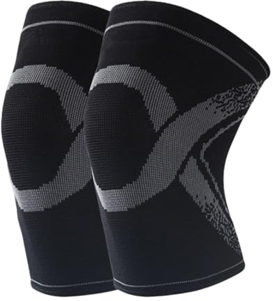 Kaelaxroy Ginocchiere Sportive, 1 paio di protezioni per Ginocchiere Compressive resistenti e traspiranti per basket, corsa, bicicletta, pallavolo, taglia 10-13 anni, 35-50 kg