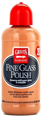 Griot's Garage Fine Glass Polish, Car Window, Windshield Polishing Cleaner for Automotive and Home, Removes Stains and Water Spots, 11017, 16 oz