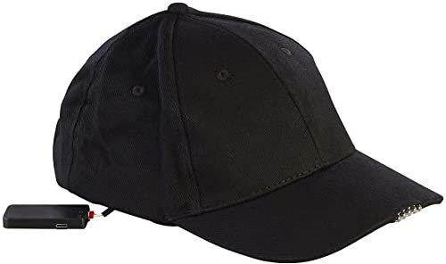 infactory LED-Baseball-Cap mit 2 wiederaufladbaren Mini-Akkus