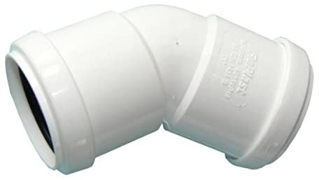 FLOPLAST 40mm White Pushfit 135 Degree Waste Pipe Bend - Pack of 2