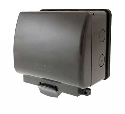 2 Gang 13A DP IP66 Weatherproof Switched Socket Uniy- Grey x1