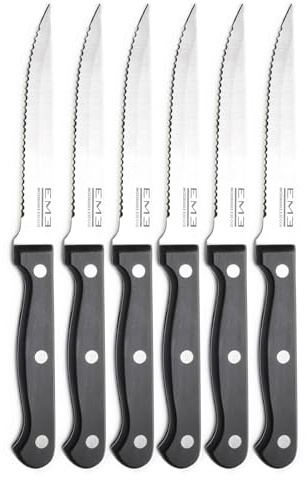 Set Coltelli per Bistecca 6 Pezzi in Acciaio Eme Rodeo
