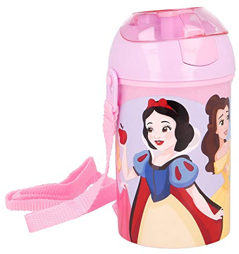 Stor Wiederverwendbare Kinderflasche mit Riemen 450 ml |Disney Princesses