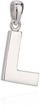 NKlaus 13x10mm Kettenanhänger Buchstabe L Silber 925 anlaufgeschützt glanz Alphabet 10043