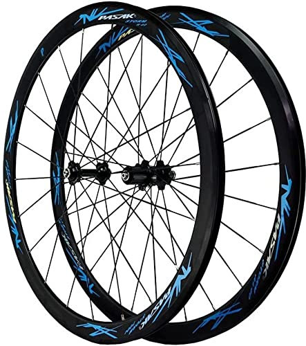 ZECHAO 700c Schnellrelease-Fahrradrad, doppelwandiges Licht-Legierung-Rennrad-Radsatz (Vorderseite + hinten) LEBENSLAUF Bremse for 7 8 9 10 11 12 Geschwindigkeit Wheelset