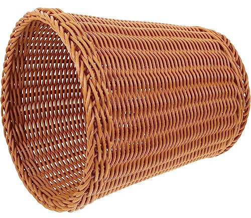 Zerodeko Rattan-Abfallkorb Geflochtener Müllkorb Runder Papierkorb Dekorativer Papierkorb Mülltonne Wäschekorb Für Schlafzimmer Badezimmer Büros Und Zuhause