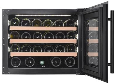 Electronic Thermostatic Wine Storage Cabinet 51L 24 Bottles Mini Beverage Wine Cooler Refrigerator for Home Bar Office