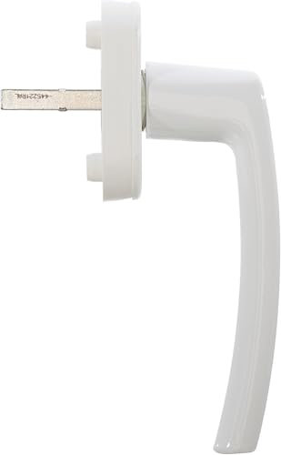 Roto Poignée de fenêtre Line blanc signalisation avec vis tige carrée 7 x 37 mm
