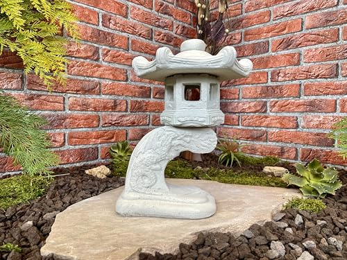 auerco Steintempel im japanischen Stil 'Mini Rankei' - Handgefertigte Gartenfigur aus regionalem Steinguss - Zen - Dekoration für Garten & Terasse - wetterfest & langlebig