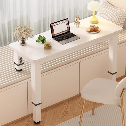 Bureau d'ordinateur portable en bois avec pieds longs et courts pour le petit déjeuner au lit, plateau de service japonais, table de sol pour thé ou café (80 x 50 x 25 x 45 cm)