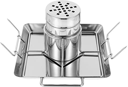 BESTonZON Barbecue Antiadhésive Acier Inoxydable Plaque Portable pour Rôtissage De Poulet Usage Cuisine Camping