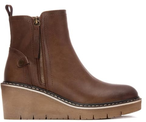REFRESH - Botín Mujer Camel - Calzado Cómodo y Versátil - Moda casual - Modelo 17320401 (Talla 38)