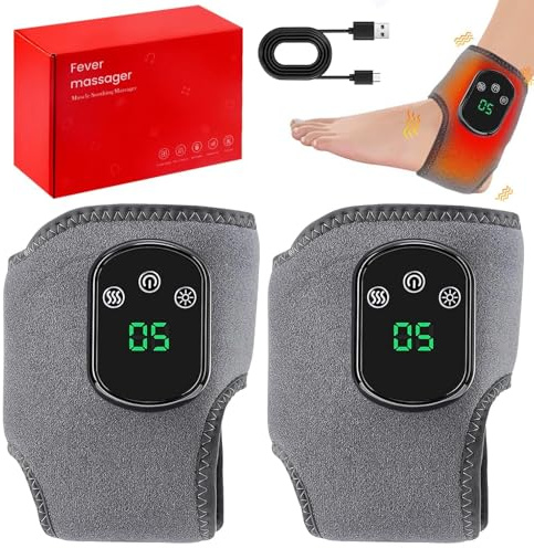 3-In-1-FußMassagegeräT, 2 StüCk Foot Massager, FußMassage Tragbares FussmassagegeräT Elektrisch KnöChel MassagegeräT Massage GeräT Mit 3 Modi 5 WäRmestufen füR KnöChel, Ferse, Sohle, FußGewöLbe