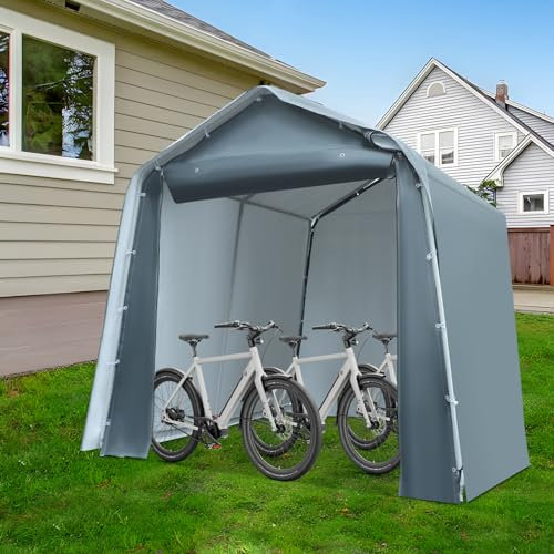 Tenda da garage per biciclette, tenda portatile da garage all'aperto, impermeabile, antipolvere, copertura per biciclette, capannoni, garage, per giardino, cortile, cortile, cortile, 240 cm x 240 cm x