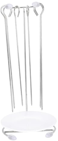 GARIOUANS Support Barbecue Inox pour Brochettes Rack Suspendu avec Plateau Goutte Accessoire Cuisine Extérieur Pratique pour Grillades