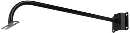 Alpinaluz Soporte Proyector LED – Metálico Curvo Negro de 80 cm – Tubo Ø25 mm Hueco para Paso de Cables – Instalación en Rótulos, Fachadas y Vallas Publicitarias