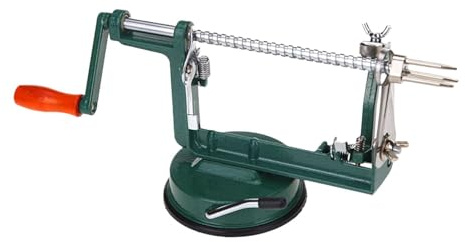 rockible Éplucheur de pommes, trancheur, vide-pomme, gadget d'épluchage de pommes à manivelle avec base à ventouse pour poires