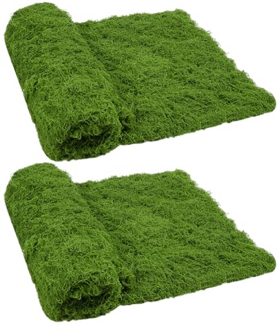 OLYCRAFT 2 musgo artificial para manualidades, 100 x 100 cm, alfombrilla de musgo artificial cuadrado para decorar hierba para centro de mesa, decoración de pared, fiestas, bodas y jardín