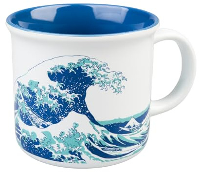 Grupo Erik Ceramic Mug - Hokusai The Great Wave Off Kanagawa | 13.2 oz - 375 ml Coffee Mug Tea, Cool Mugs and Cups | Japanese Art Gifts Under 15 Pounds, Gifts for Friends