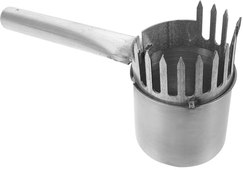 TOYANDONA Raccoglitore di Frutta Testa Portatile in Acciaio Inox per Raccolta Rapida di Piccoli Frutti come Mirtilli e Bacche, Utensile Leggero e Robusto per Giardinaggio e Frutteti,