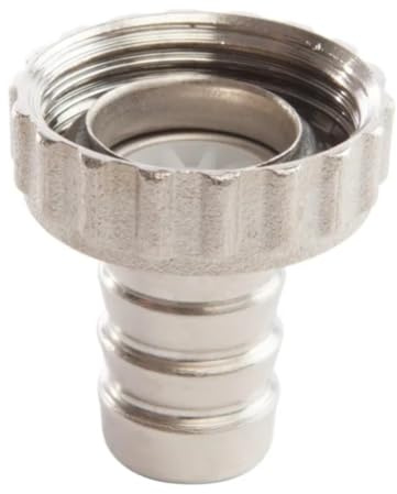 Schläfer 655110 | Raccordo Portagomma G 3/4 (diam26.5 mm) Femmina per Rubinetto Giardino, Connettore rubinetto per Tubo, girello portagomma 3/4 per rubinetto 1/2 in Ottone Cromo
