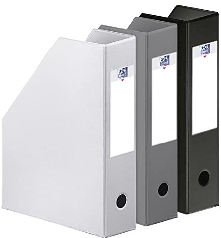 OXFORD Lot de 9 Porte-Revues A4 Dos 7 cm Couverture Carte Rigide Recouverte de PVC Coloris Assortis