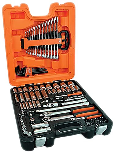 Bahco Steckschlüsselsatz 1/2 in, 1/4 in Vierkant Sechskant, Stecker-Buchse 1/4 in;1/2 in 103-teilig