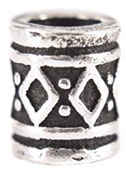 Battle-Merchant Bartperle aus 925er-Silber, ID Ø 3 mm | Lockenperle, Haarperle, Wikinger, Authentischer Schmuck für Mittelalter-Reenactment, LARP und Historische Kostüme