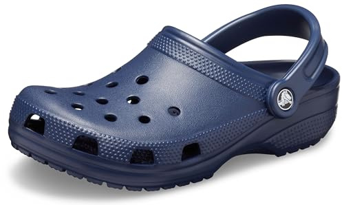 Crocs Unisex-Adult Classic Clogs, Navy, 12 Men/14 Women