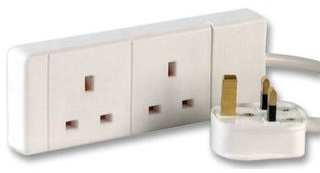 Aptii 2 Socket Gang Power Cord Extension 20 meters