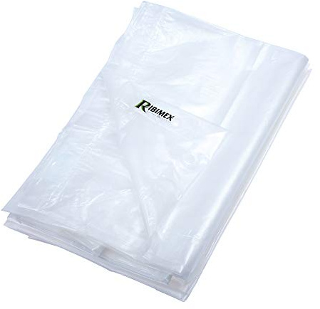 Ribimex Telone Ecoplatinium 4x6 m Semi-trasparente, 70 g/m², con Occhielli Saldati ad Ultrasuoni, Impermeabile e Anti-UV, Leggero e Resistente, Ideale per Serre e Coltivazioni - PRB07004X06EP