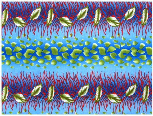 TigerTie Multifunktionstuch blau rotorange grün gemustert - Tuch - Schal - Schlauchtuch