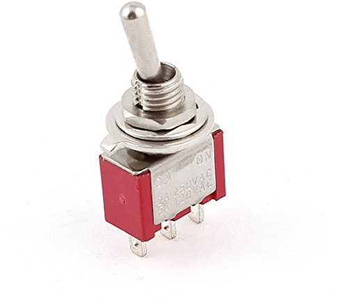 Sourcingmap AC 250V/2A 120V/5A ON/ON 2 Position SPDT Mini Micro Toggle Switch