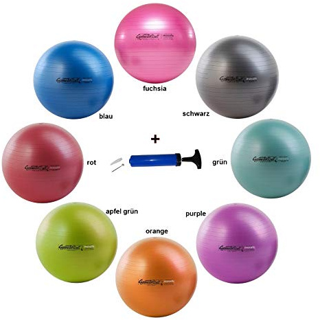 Pezziball MAXAFE Set Gymnastikball + inkl. ATC-Pumpe, Größen, Pezzi Ball inkl. Ballpumpe