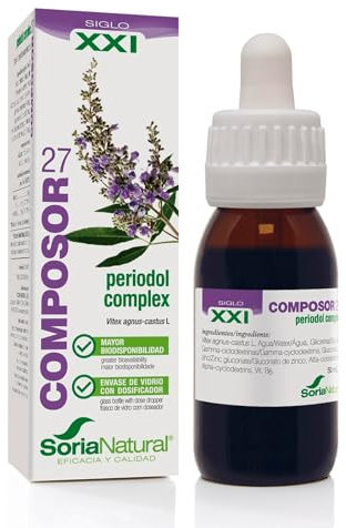 Composor 27 Periodol Complex– Con Extractos de Sauzgatillo con Zinc y Vitamina B6 – Ayuda en el Síndrome Premenstrual – Contribuye a regular el ciclo menstrual - 50ml